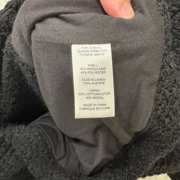 Splendid Black Knit Pea Coat - Picture 3 of 5